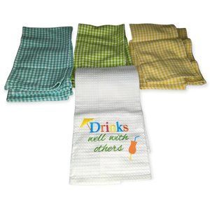 Set of 4 Bright Colored Kitchen Towels